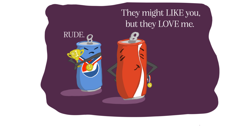 IMAGE OF COKE AND PEPSI BRAND RIVALRY BY ILLUSTRATOR ESS STEHLE