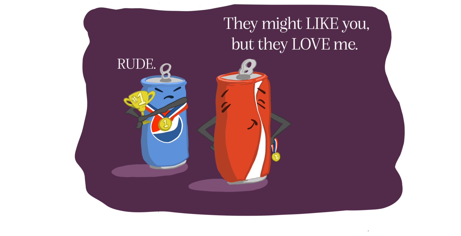IMAGE OF COKE AND PEPSI BRAND RIVALRY BY ILLUSTRATOR ESS STEHLE